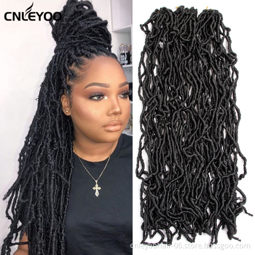 24 Inch New Goddess Faux Locs 21 Roots Nu Lock Synthetic Braiding Hair Extensions Crochet Braids